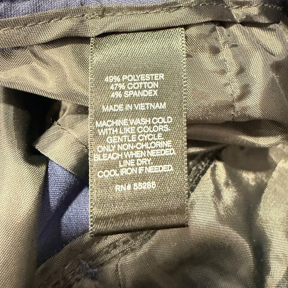 EXPRESS Navy Blue Columnist Barely Boot Mid Rise Dress Pants 6P - Picture 3 of 7